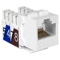 Quest Technology International Cat6 Slim-Style 90 Degree Keystone Jacks, 8P8C - White NKJ-6508